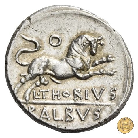 316/1 - denario L. Thorius Balbus 105 BC (Roma)