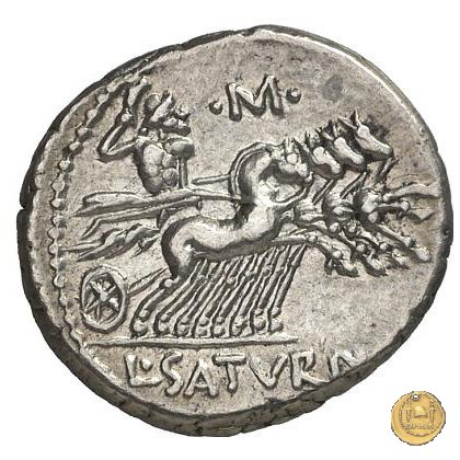 317/3 - denario L. Appuleius Saturninus 104 BC (Roma)