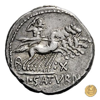 317/3 - denario L. Appuleius Saturninus 104 BC (Roma)