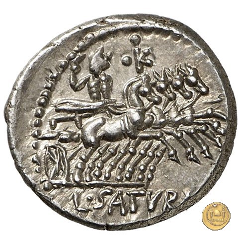 317/3 - denario L. Appuleius Saturninus 104 BC (Roma)