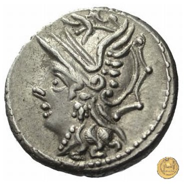 318/1 - denario C. Coelius C.f.C.n. Caldus 104 a.C. (Roma)
