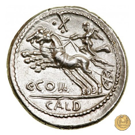 318/1 - denario C. Coelius C.f.C.n. Caldus 104 BC (Roma)