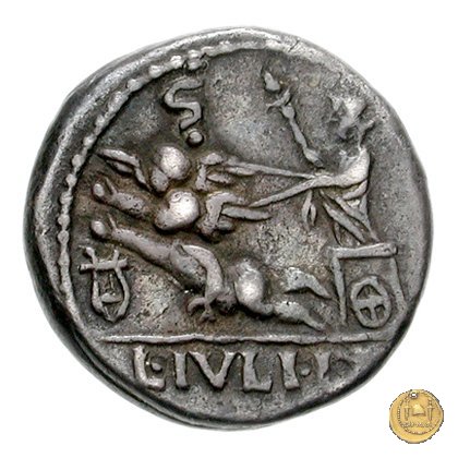 320/1 - denario L. Iulius L.f. Sex.n. Caesar 103 BC (Roma)