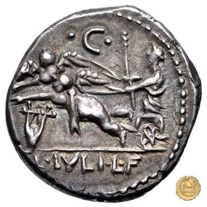 320/1 - denario L. Iulius L.f. Sex.n. Caesar 103 BC (Roma)