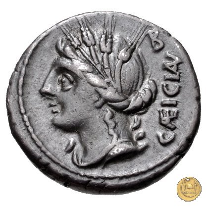 321/1 - denario L. Cassius Caecianus 102 BC (Roma)