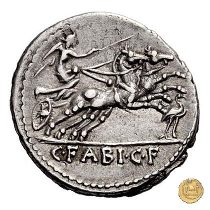 322/1 - denario C. Fabius C.f. Hadrianus 102 BC (Roma)