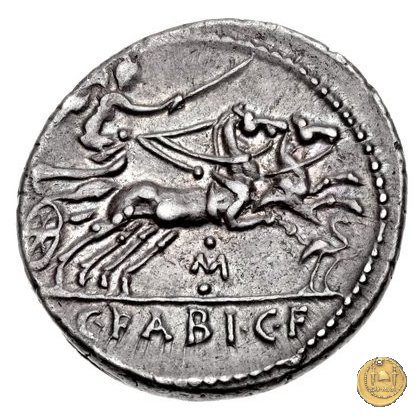 322/1 - denario C. Fabius C.f. Hadrianus 102 BC (Roma)