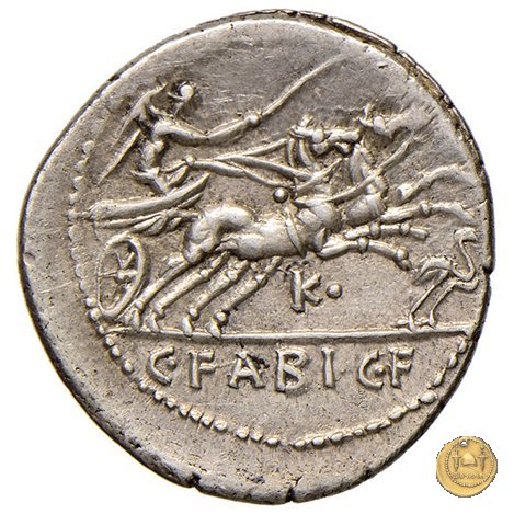 322/1 - denario C. Fabius C.f. Hadrianus 102 BC (Roma)