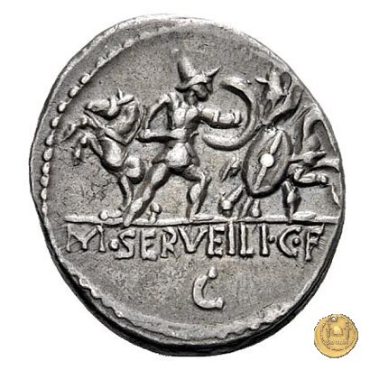 327/1 - denario M. Servilius C.f. 100 BC (Roma)