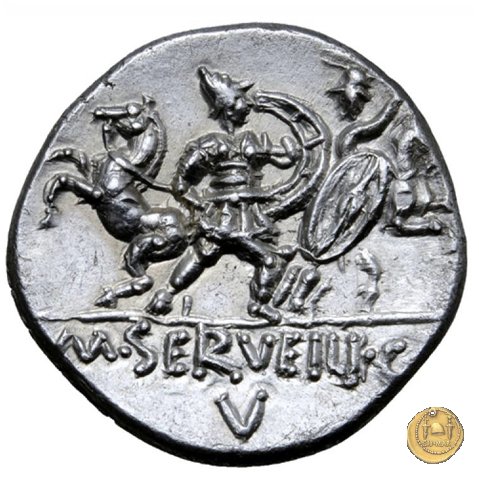 327/1 - denario M. Servilius C.f. 100 a.C. (Roma)