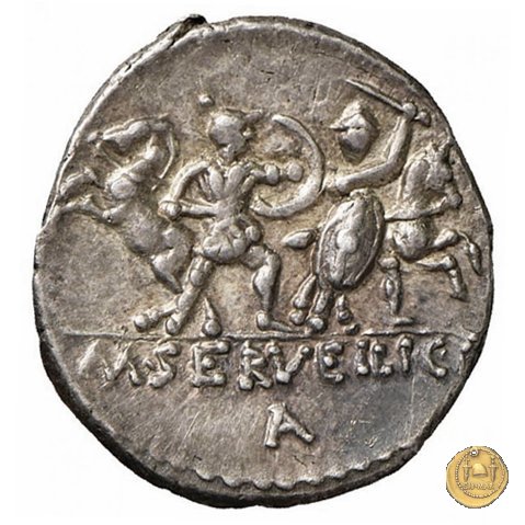 327/1 - denario M. Servilius C.f. 100 BC (Roma)