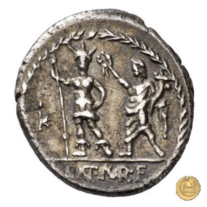 329/1 - denario P. Cornelius Lentulus Marcelli f. 100 BC (Roma)
