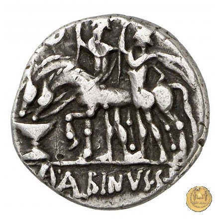 335/10 - denario A. Postumius Sp.f. Albinus 96-92 BC (Roma)