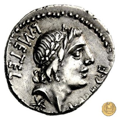 335/1 - denario L. Caecilius Metellus / A. Postumius / C. Publicius 96-92 BC (Roma)