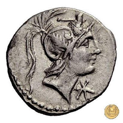 335/3 - denario C. Publicius Malleolus C.f. 96-92 BC (Roma)