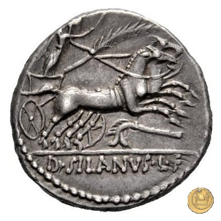 337/1 - denario D. Iunius L.f. Silanus 91 BC (Roma)