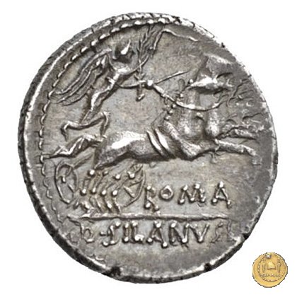 337/2 - denario D. Iunius L.f. Silanus 91 BC (Roma)