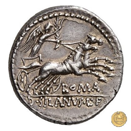 337/2 - denario D. Iunius L.f. Silanus 91 a.C. (Roma)