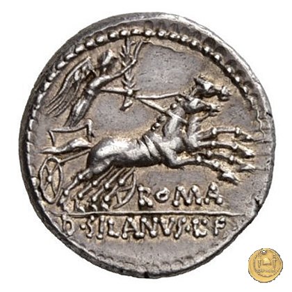 337/2 - denario D. Iunius L.f. Silanus 91 BC (Roma)