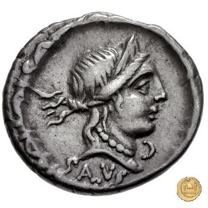 337/2 - denario D. Iunius L.f. Silanus 91 BC (Roma)