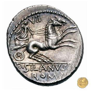 337/3 - denario D. Iunius L.f. Silanus 91 BC (Roma)