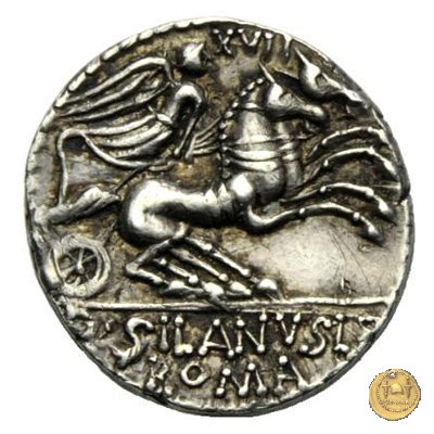 337/3 - denario D. Iunius L.f. Silanus 91 BC (Roma)