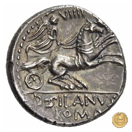 337/3 - denario D. Iunius L.f. Silanus 91 BC (Roma)