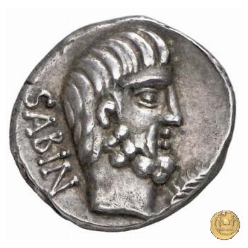 344/1 - denario L. Titurius Sabinus 89 BC (Roma)