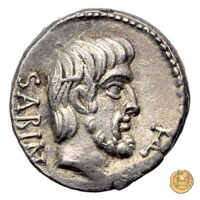 344/1 - denario L. Titurius Sabinus 89 BC (Roma)