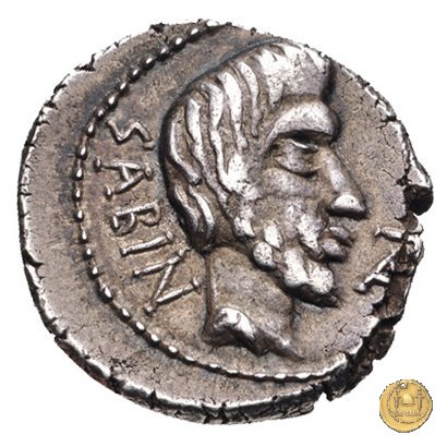 344/1 - denario L. Titurius Sabinus 89 BC (Roma)