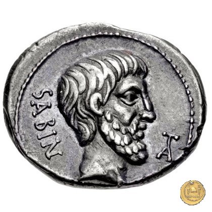 344/1 - denario L. Titurius Sabinus 89 BC (Roma)