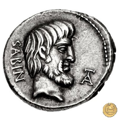 344/1 - denario L. Titurius Sabinus 89 BC (Roma)