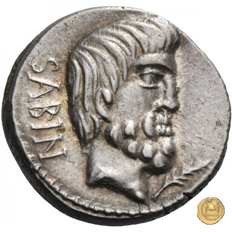 344/2 - denario L. Titurius Sabinus 89 BC (Roma)