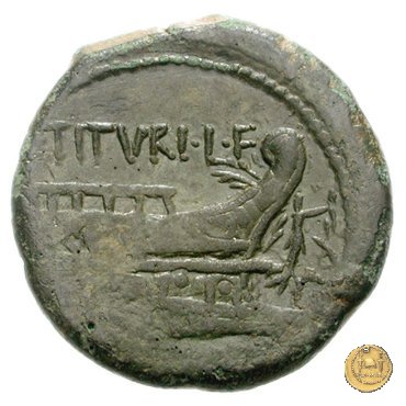 344/4 - asse L. Titurius Sabinus 89 BC (Roma)