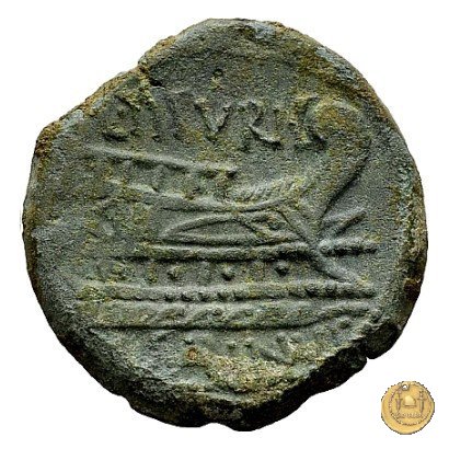 344/4 - asse L. Titurius Sabinus 89 BC (Roma)