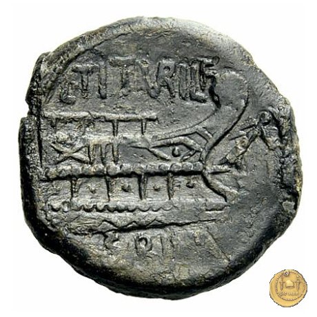 344/4 - asse L. Titurius Sabinus 89 BC (Roma)