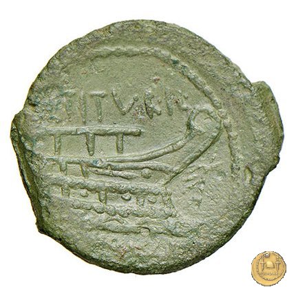 344/4 - asse L. Titurius Sabinus 89 BC (Roma)