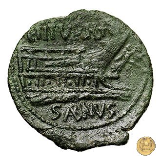 344/4 - asse L. Titurius Sabinus 89 BC (Roma)