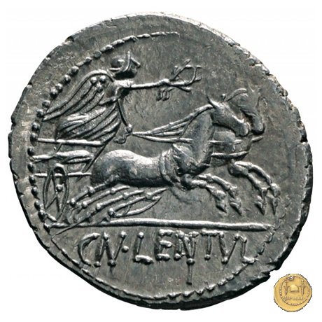 345/1 - denario Cn. Cornelius Cn.f. Lentulus Clodianus 88 BC (Roma)