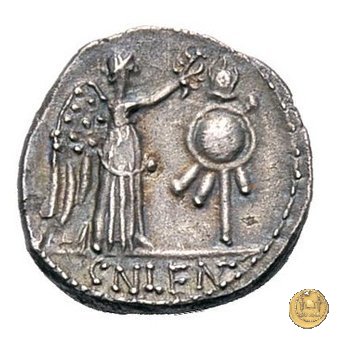 345/2 - quinario Cn. Cornelius Cn.f. Lentulus Clodianus 88 a.C. (Roma)