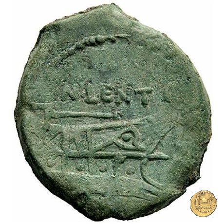 345/3 - asse Cn. Cornelius Cn.f. Lentulus Clodianus 88 BC (Roma)