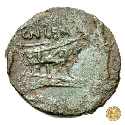 345/3 - asse Cn. Cornelius Cn.f. Lentulus Clodianus 88 BC (Roma)