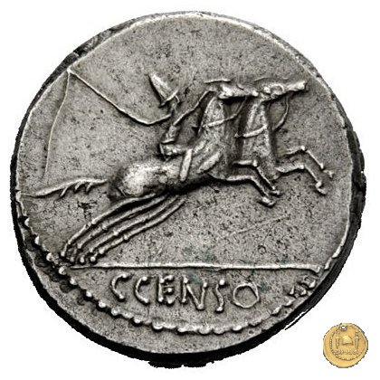 346/1 - denario C. Marcius Censorinus 88 BC (Roma)