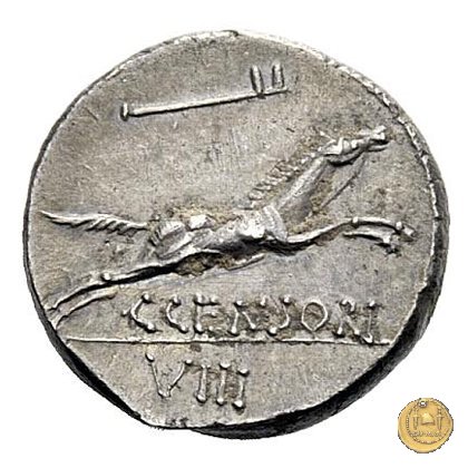 346/2 - denario C. Marcius Censorinus 88 BC (Roma)