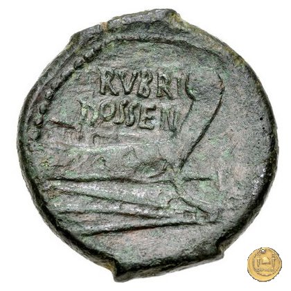 348/5 - asse L. Rubrius Dossenus 87 BC (Roma)