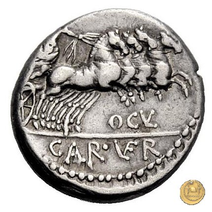 350A/1 - denario Ogulnius / C. Gargonius (Gargilius) / M. Vergilius 86 BC (Roma)