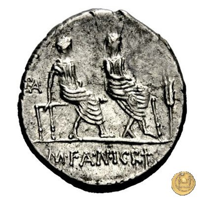 351/1 - denario L. Critonius / M. Fannius 86 BC (Roma)