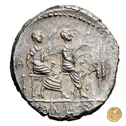 351/1 - denario L. Critonius / M. Fannius 86 BC (Roma)