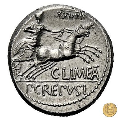 360/1 - denario L. Marcius Censorinus / P. Crepusius / C. Limetanus 82 BC (Roma)