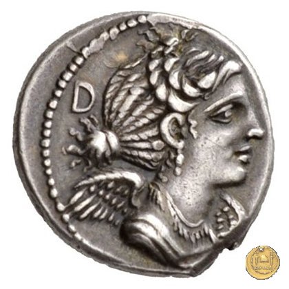 365/1 - denario C. Valerius C.f.L.n. Flaccus 82 BC (Massalia)